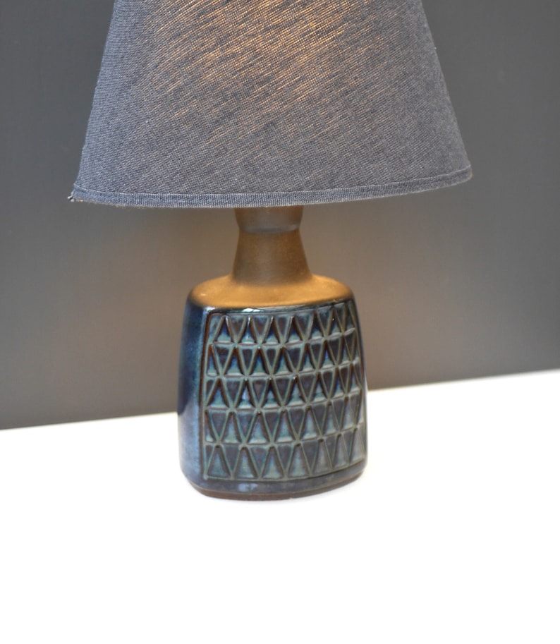 Pottery table lamp. Mid-century modern Danish design, a vintage Scandinavian ceramic lamp from Soholm Söholm, Denmark With free delivery image 1