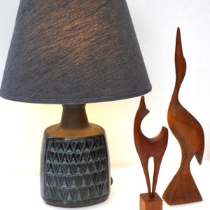 Pottery table lamp. Mid-century modern Danish design, a vintage Scandinavian ceramic lamp from Soholm Söholm, Denmark With free delivery image 4