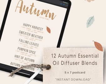 Autumn Essential Oil Diffuser Blends Printable met doTERRA Etherische Oliën en Blends