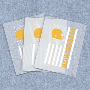 Pittsburgh Football DTF Heat Transfer, Sports Team Direct-To-Film Transfers, Create Gifts For Steelers Fans, Craft Home Iron-on For T-shirts
