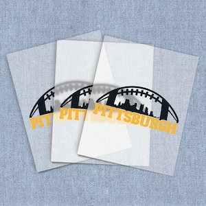 Pittsburgh Football DTF Heat Transfer, Sports Team Direct-To-Film Transfers, Create Gifts For Steelers Fans, Craft Home Iron-on For T-shirts