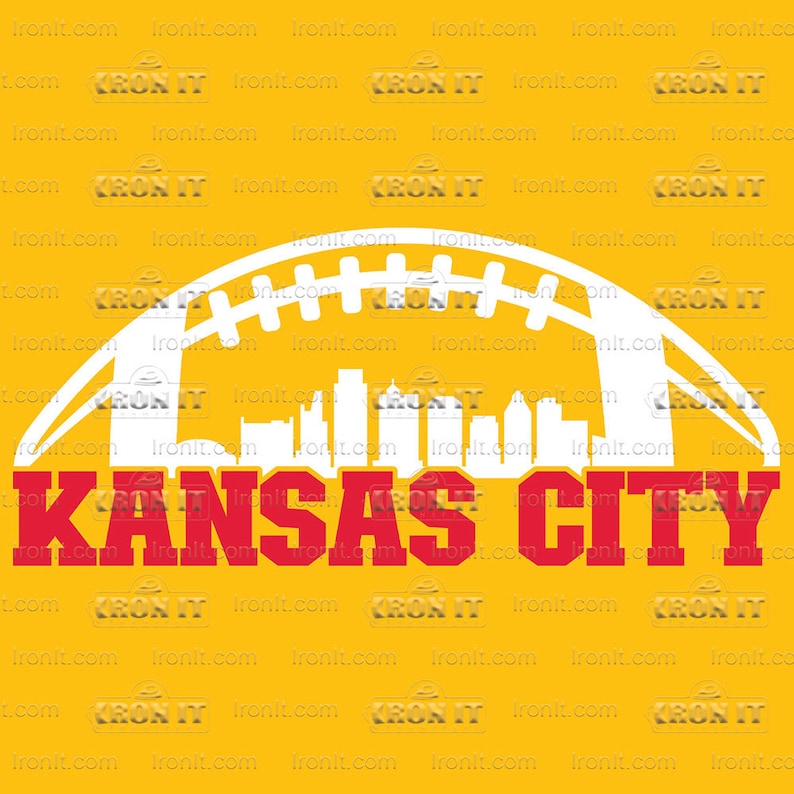 Kansas City Football Home Ironon for Tshirts Sports Team Etsy