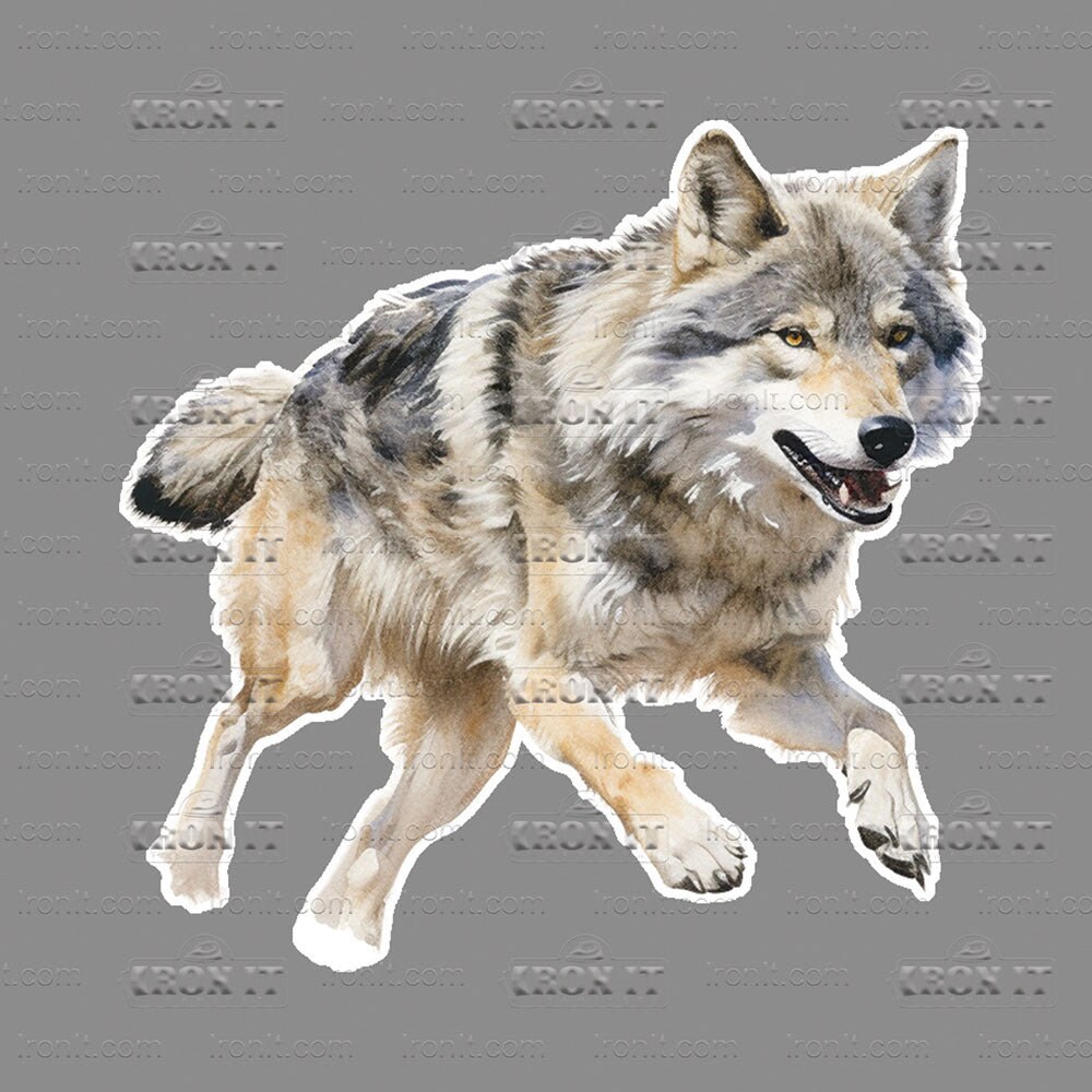 Running Wolf 2 Direct-to-film Transfers, Wildlife DTF Heat Transfer ...