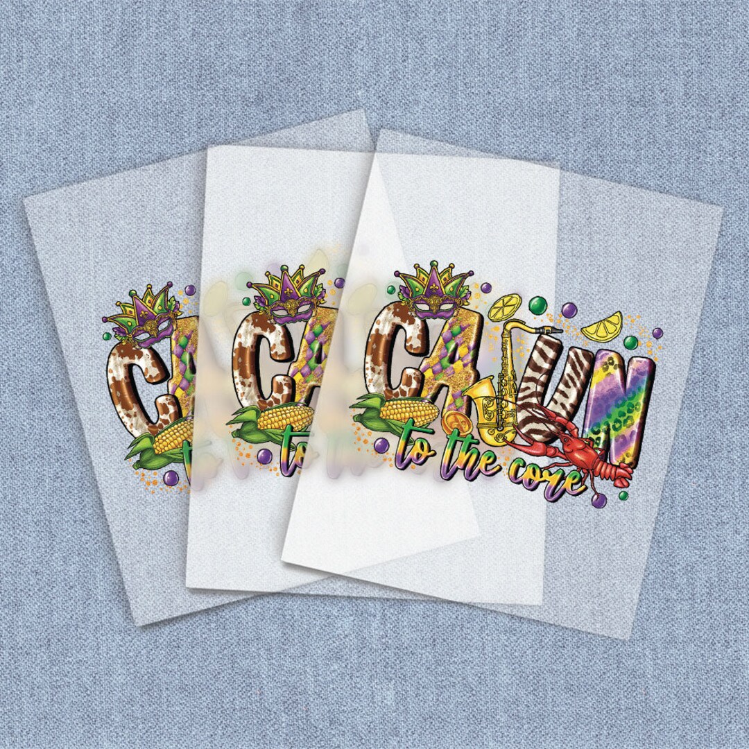Cajun to the Core DTF Heat Transfer, Mardi Gras Iron on Transfer ...