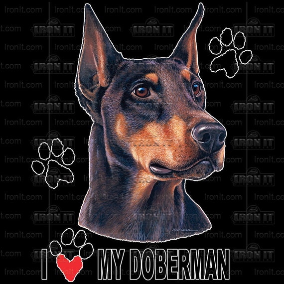 Doberman Pinscher Iron-on Heat Transfer, Animal DTF Transfers, Home Iron  Dog and Puppy Digital Craft Transfers, Full Color DIY Iron ons