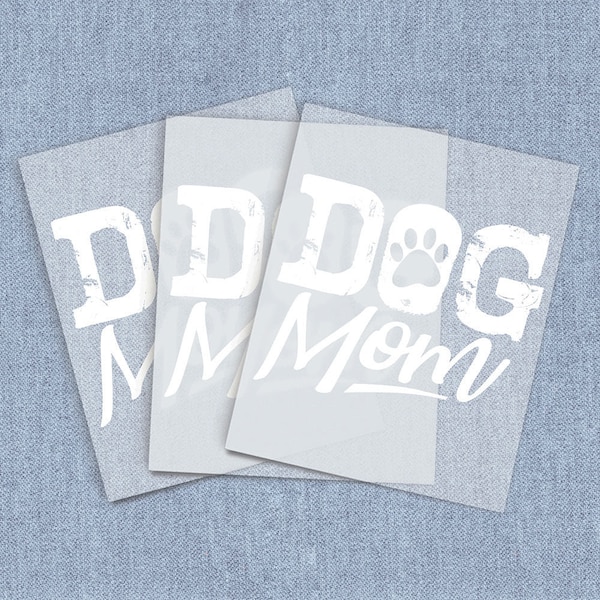 Dog Mom DTF Heat Transfer, Iron-on Transfer, Direct-To-Film Home Iron Full Color Transfers Ready To Press, DIY Craft Iron Ons