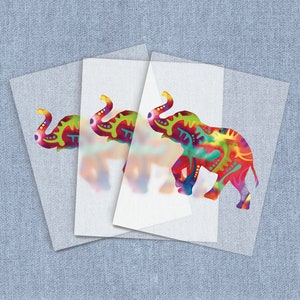 Good Luck Elephant DTF Heat Transfer, Animal Iron-on Transfer, Direct-To-Film Home Iron Full Color Transfers Ready To Press, Craft Iron Ons