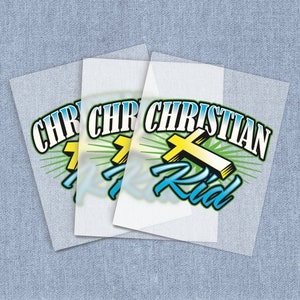 Kids DTF Heat Transfer, Christian Kid Direct-To-Film Iron-on Transfer, Full Color Ready To Press Heat Transfers for T-shirts