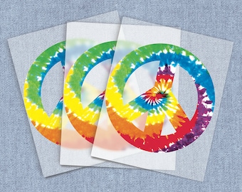 Humor and Novelty DTF Heat Transfer, Peace Sign Direct-To-Film Iron-on Transfer, Full Color Ready To Press Heat Transfers for T-shirts
