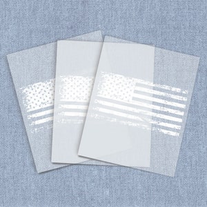 American Pride DTF Heat Transfer, Distressed Flag Direct-To-Film Iron-on Transfer, Full Color Ready To Press Heat Transfers for T-shirts