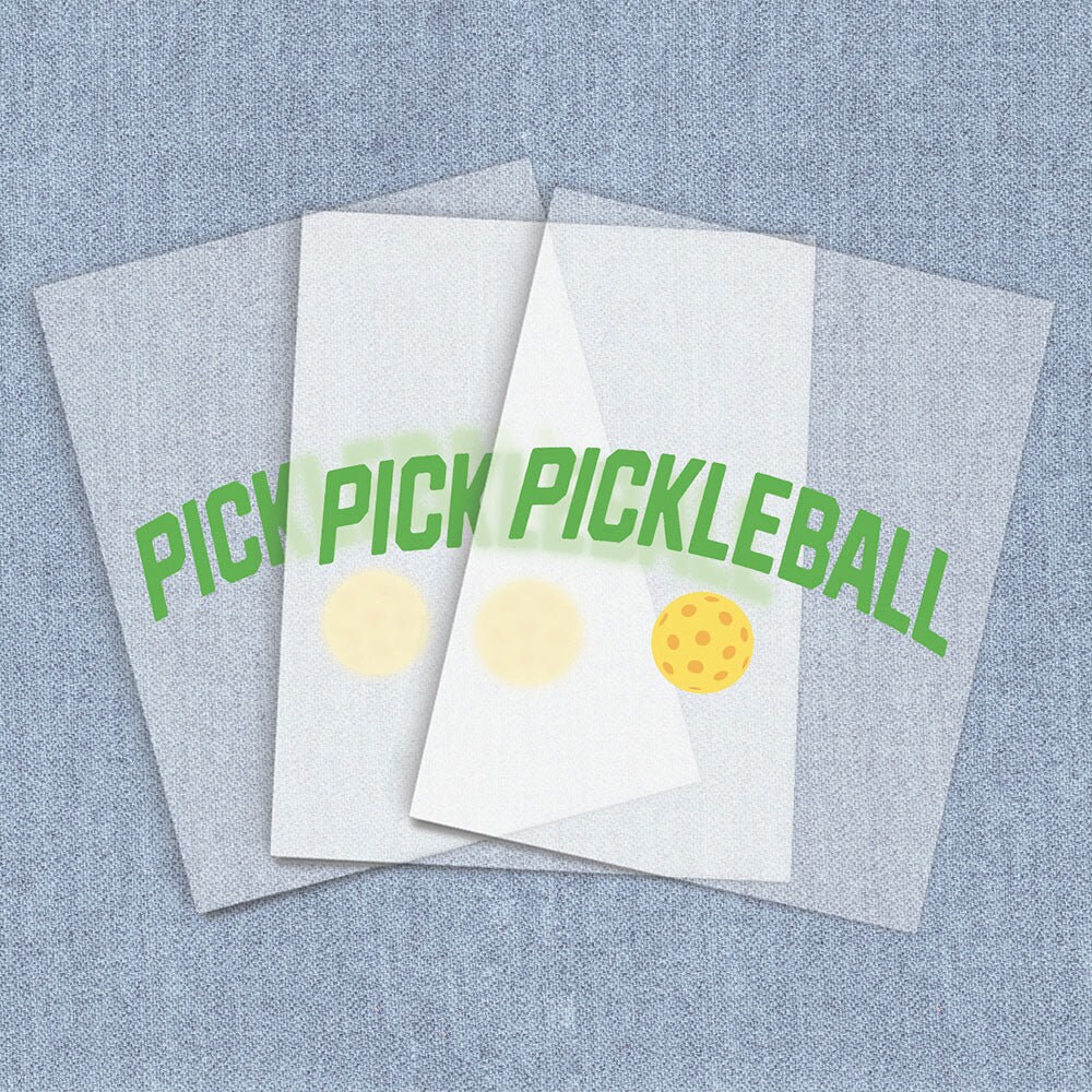 Pickleball Classic Direct-To-Film Transfers, Sport DTF Heat Transfer, Iron-on Home Iron Transfers, Full Color DIY Digital Craft Iron on