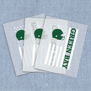 Green Bay Football DTF Heat Transfer, Sports Team Direct-To-Film Transfers, Create Gifts For Packers Fans, Craft Home Iron-on For T-shirts