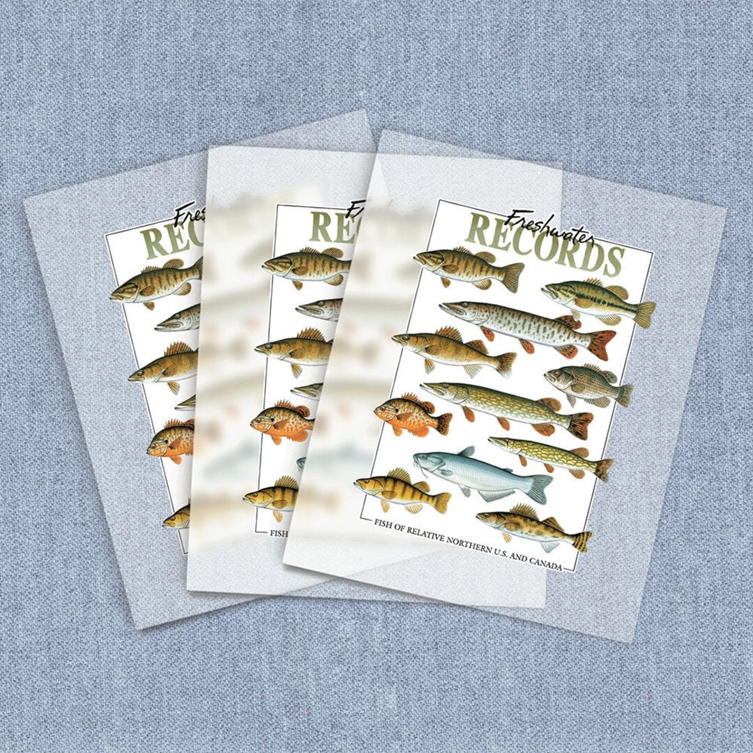 Freshwater Records Direct-to-film Transfers, Fish DTF Heat Transfer ...