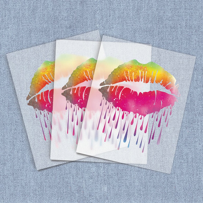 Lips Like Sugar Directtofilm Transfers Lips DTF Heat Etsy