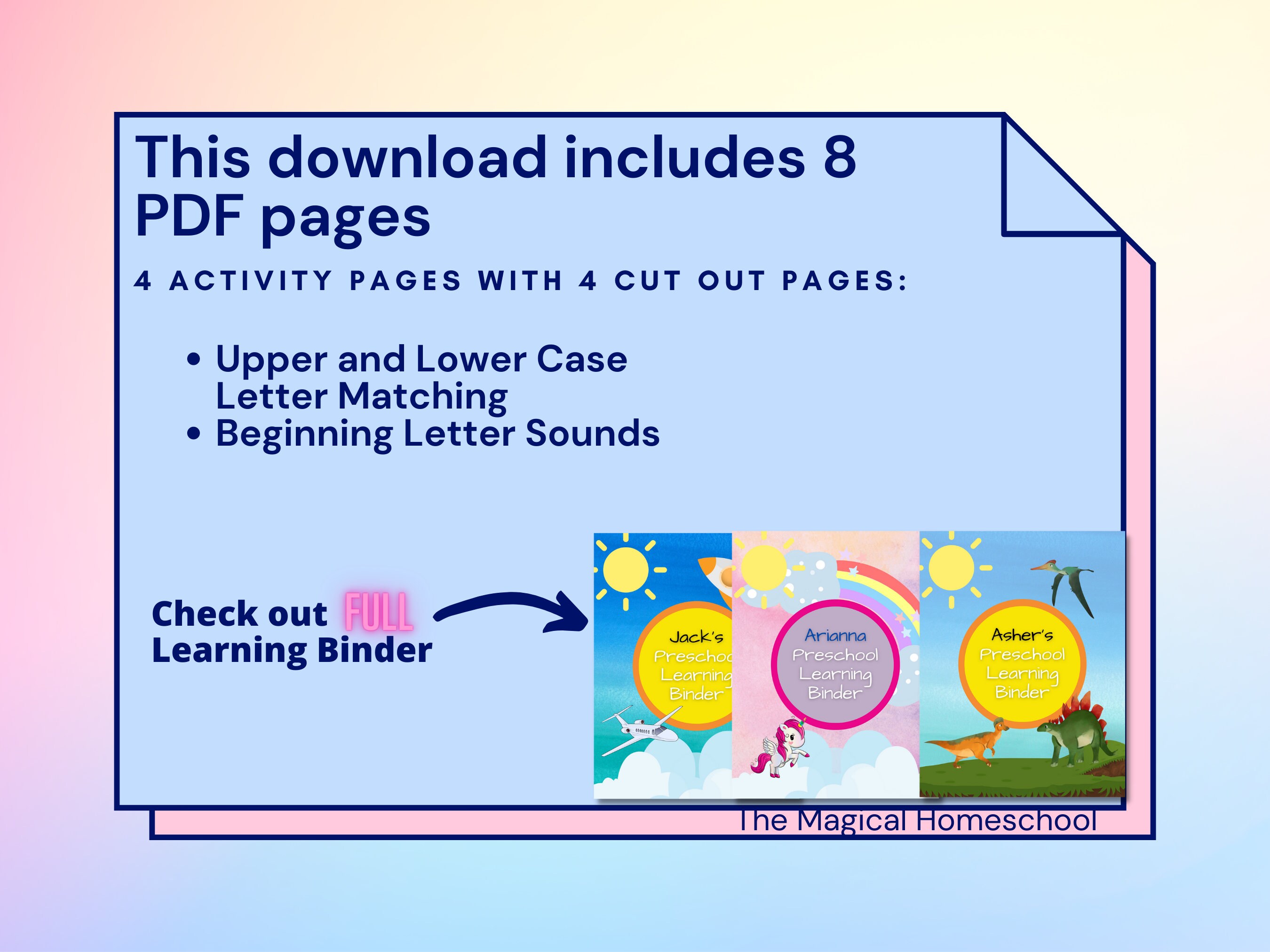 Printable Alphabet Activity Worksheet. Beginning Letter Sounds, ABC