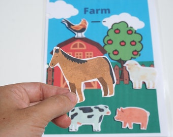 Farm Animal Busy Book Printable Activity Download for Preschool | Pre-K Science| At Home Activities for Toddlers, Pre-K, Kindergarten