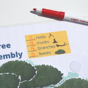 Build A Tree Printable Activity for Pre-k Science Busy Book | Garden ...