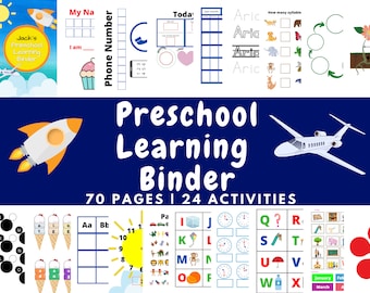 Personalized Preschool Learning Binder | Printable Busy Book ...