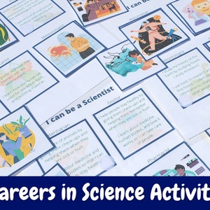 Careers in Science Activity for Pre-k Busy Book | STEM Jobs for Kids | I Can Be A Scientist Printable Download | Kindergarten Pre-k Toddler