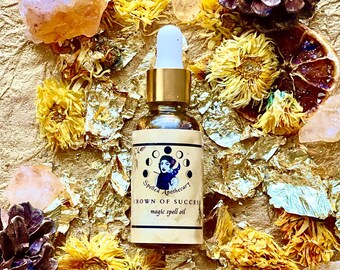 CROWN OF SUCCESS Ritual Oil | Success, Accomplishing Goals, Eliminating Barriers | Magick Hoodoo Spell Oils | Wicca, Pagan Witchcraft Curio