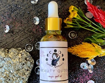 BEAUTY QUEEN Glamour Spell Oil | Confidence, Attraction, Love & Luxury | Aura Cleansing Spell | Hoodoo Ritual Oil | Witchcraft Curi Gifts