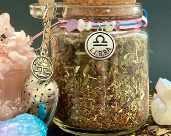 LIBRA: The Scales | Enchanted Herbal Loose Leaf Tea Blend | Self Love, Ritual Herbs  | Zodiac, Astrology, Horoscope, Tarot, Birthday Gifts