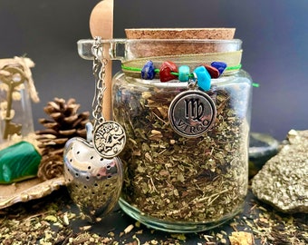 VIRGO: The Virgin | Enchanted Herbal Tea Blend | Earth Element, Mercury Ruler, Feminine Energy | Zodiac, Astrology, Horoscope, Birthday