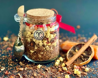 ARIES: The Ram | Enchanted Herbal Tea Blend | Fire Element, Mars Ruler, Masculine Energy | Zodiac, Astrology, Horoscope, Tarot,Birthday Gift