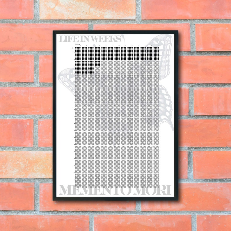 Memento Mori Life in Weeks Printable Calendar A1 A2 A3 | Etsy