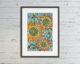 Digital Print: Happy Blooms