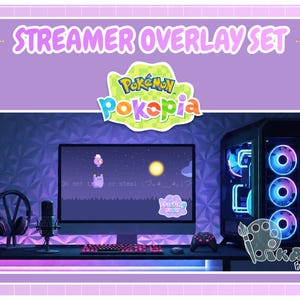 Pokémon POKOPIA ANIMATED OVERLAYS Ditto Version | Anpassbares Twitch Youtube Stream Overlay + Cam + Grafik