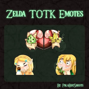 Tears Of The Kingdom Emotes | Legend of Zelda Emotes for Twitch/Discord/Youtube | Link, Koroks, Zelda Emotes | Funny TOTK Emote Pack