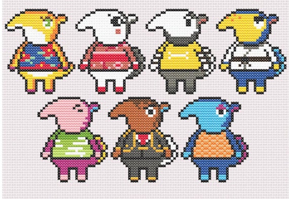 Animal Crossing Anteater Villagers Cross Stich Pattern - Etsy Animal Crossing Anteater Villagers Cross Stich Pattern - Etsy