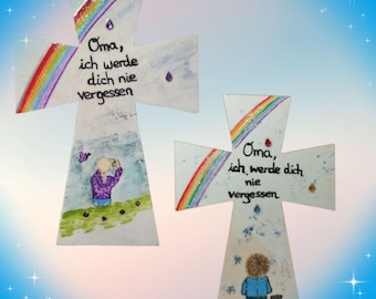 Erinnerungskreuze - Unvergessen-Regenbogen
