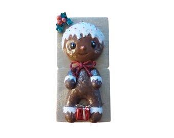 Festlicher Zucker-Lebkuchenmann-Anhänger/Aufhänger/Weihnachten/Schmuck/Tannenbaum/Lebkuchenmann