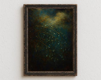 Moody Night Rain Print: Atmospheric Nature Wall Art (Digital Download