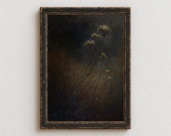 Moody Botanical Fine Art Print, Cottagecore Wall Art
