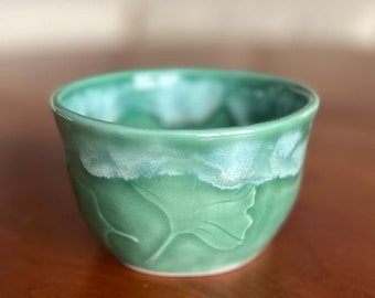 Green Ginkgo Leaf Bowl