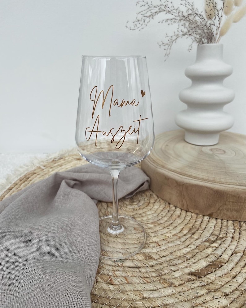 Glas personalisiert mit Wunschname Weinglas mit Wunschtext Geschenkidee JGA Hochzeit Geburtstag Muttertag Weihnachten Feier Bild 5