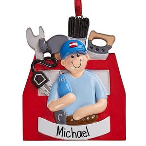 Banner de trabajador de la construcción con herramientas - Mr. Fix It - Fontanero - Electricista - Carpintero - Enmarcador - Personalización gratuita