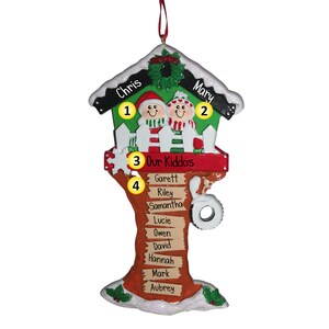 Christmas Tree House Family Personalized Christmas Ornaments - Grandparents - Grandchildren - Free Shipping Eligible - Personalized Free