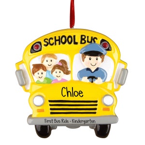 Personalized School Bus Driver Christmas Ornament - Gifts for Drivers - Back to School - Kindergarten - Elementary