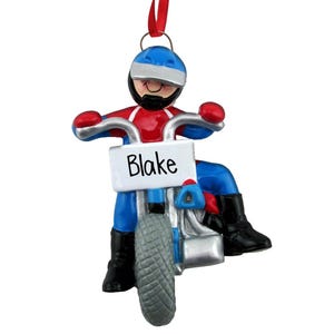 Rev'd Up Dirt Biker - Personalized Christmas Ornaments - Bike - Racing - Motocross - Free Shipping Eligible - Personalized Free