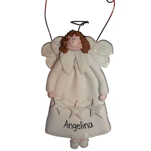 Engel mit Sternen - Personalisierte Weihnachtsverzierungen - Engelhimmel