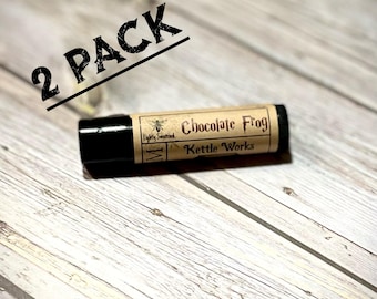 CHOCOLATE FROG (2 Pack) | Lip Balm Stick | Lightly Sweetened | Potter Balm | Chocolate Lip Balm | Cocoa Butter