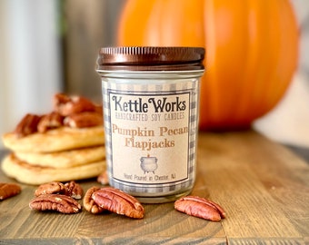 PUMPKIN PECAN FLAPJACKS | Soy Candle | 14 oz | 6 oz | Fall Candle | Pumpkin Candle | Fall Decor | Autumn Decor | Handmade Candle