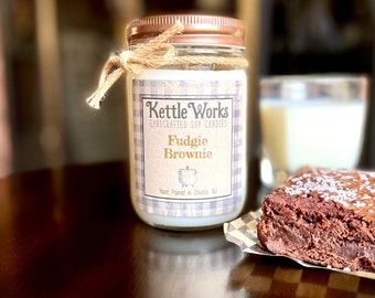 FUDGIE BROWNIE | Soy Candle |  14 oz | 6 oz | Bakery Candle | Brownie Candle | Home Decor | Handmade Candle