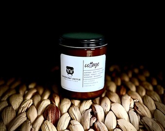 Cottage Scented Soy Candle | Amber Jar, Handmade
