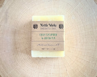 Crisp Cucumber & Green Tea | Handmade Soap | 4 oz | Refreshing Soap | Spring | Fresh | Small Batch