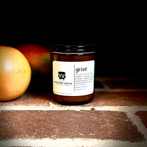 GROVE | Soy Candle | 7.5 oz | Apricot Candle | Peach Candle | Orange Candle | Home Decor | Handmade Candle | Luxury Candle | Cotton Wick